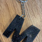 *Keychain Resin Letter M