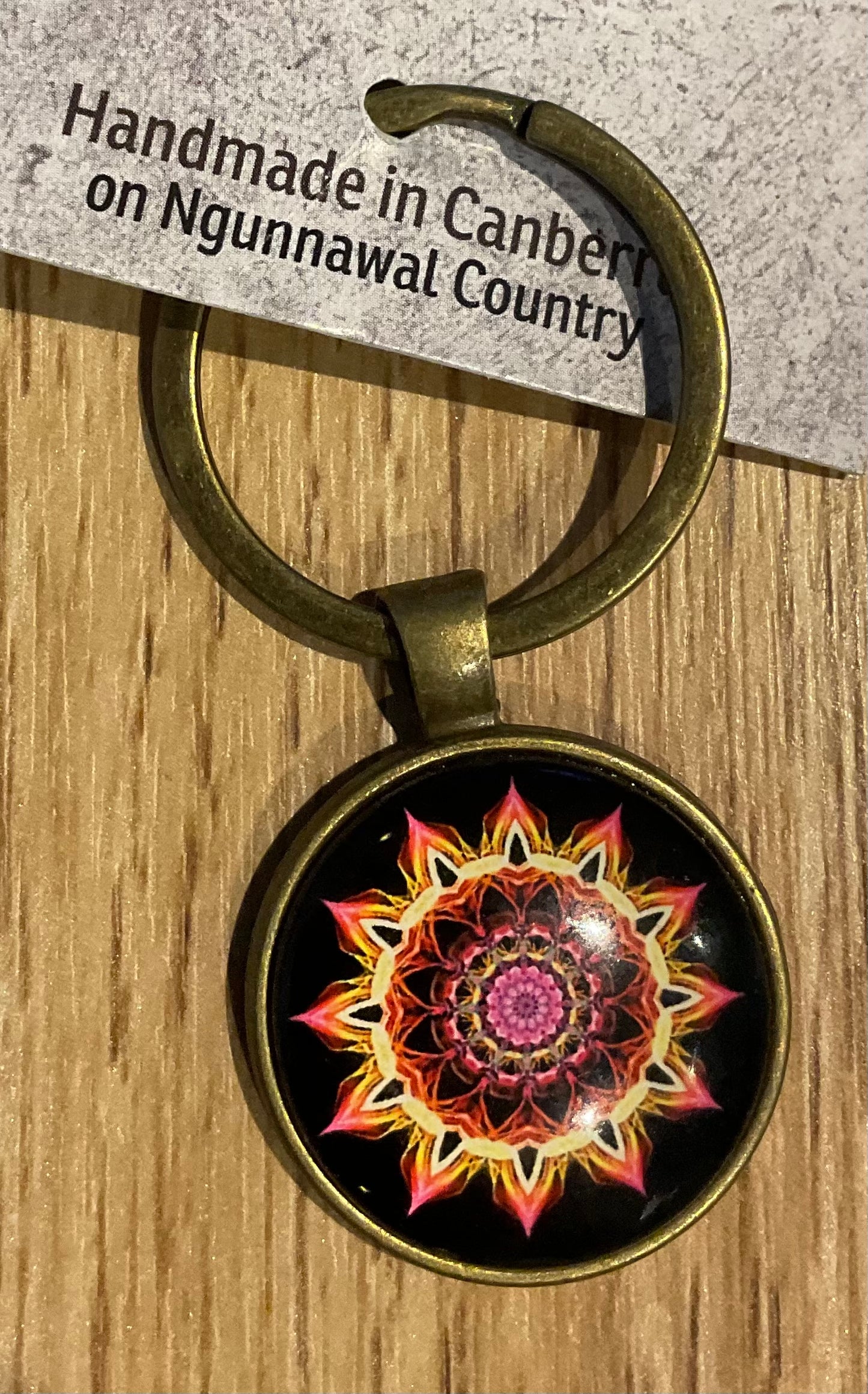 *Glass Dome Keychain Bronze