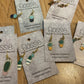 *Earrings Gold Plated Cactus Dangles