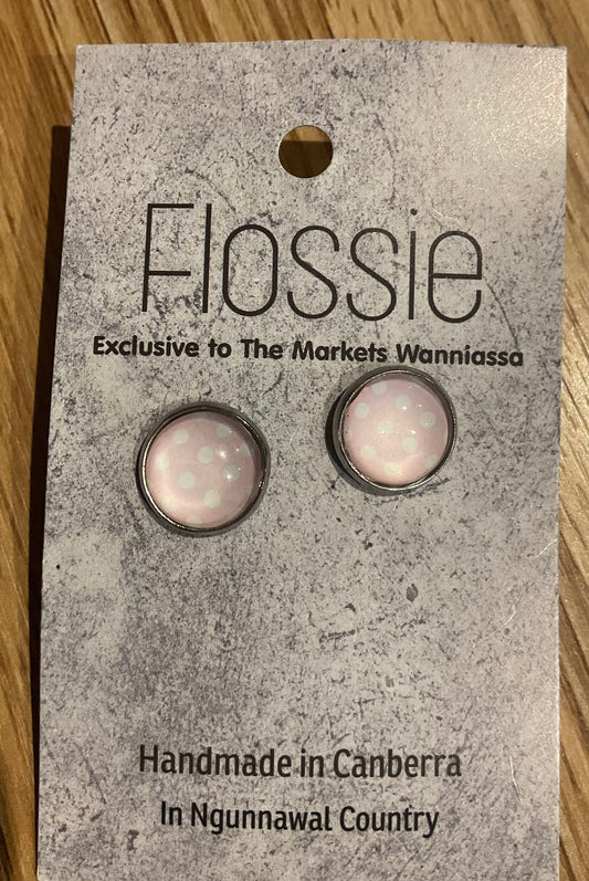 *Earrings Pale Pink Spots Studs