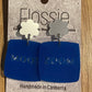 *Earrings Acrylic Blue Square "ZOOM" Dangles