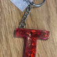 *Keychain Resin Letter T