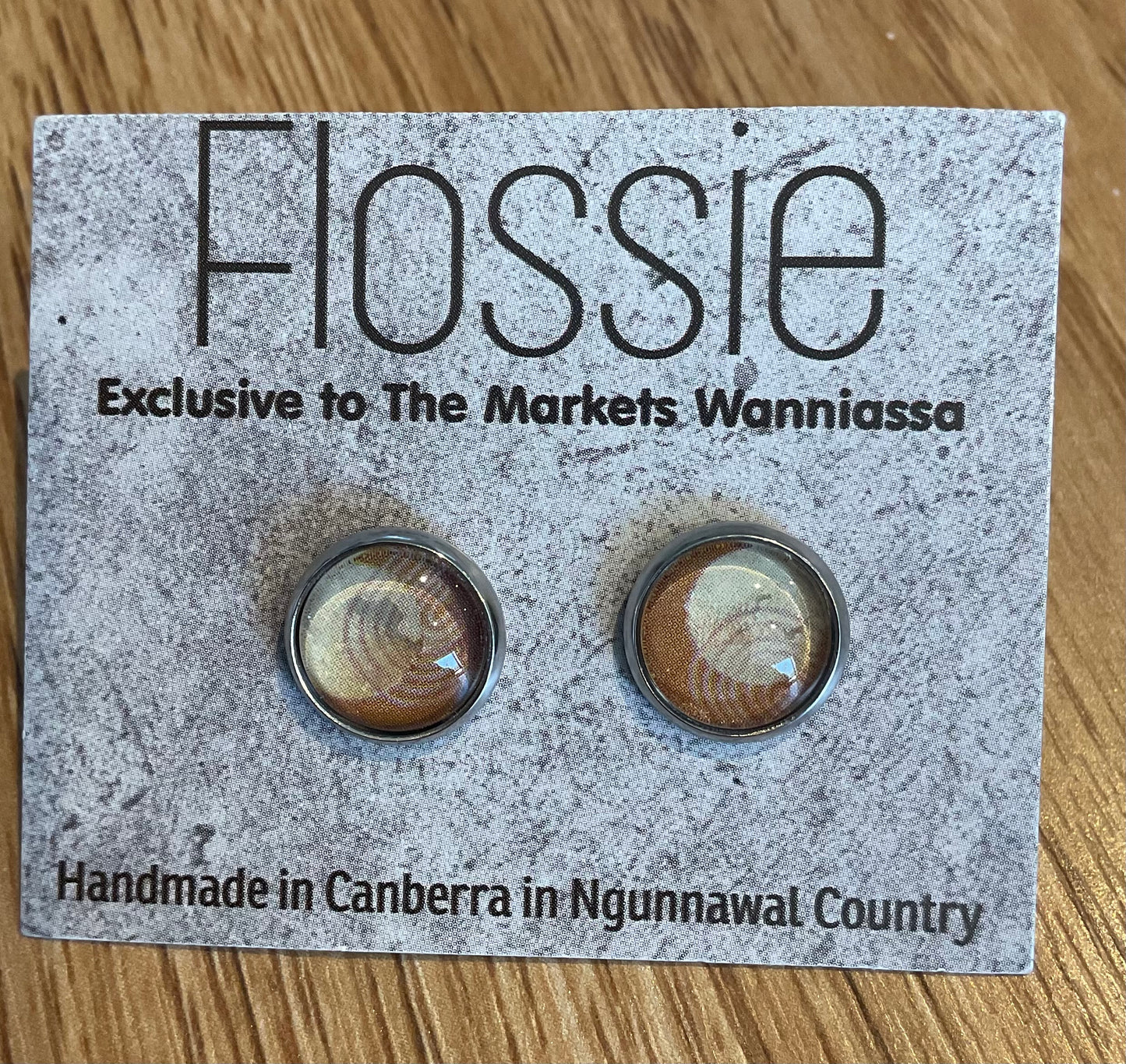 *Earrings Earthy Glass Studs
