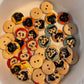 *Loose Buttons - Wooden Cat Themed