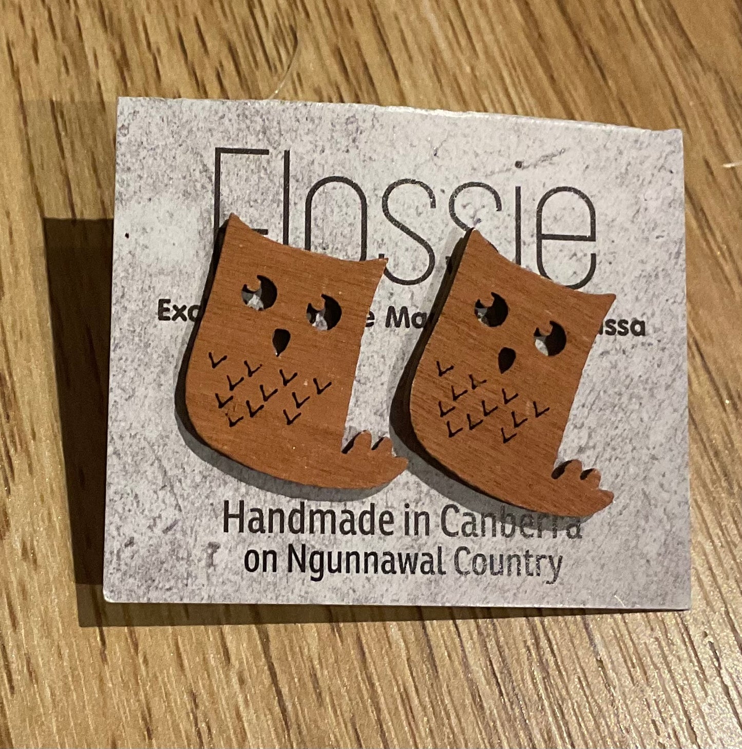 *Earrings Painted Owl Studs