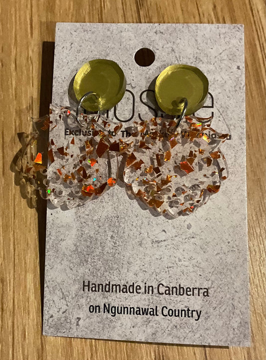 *Earrings Acrylic Waratah Dangles