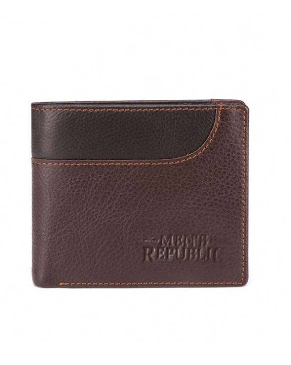 Men's Republic Leather Wallet - Coffee