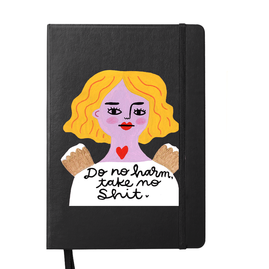 Do No Harm, Take No Shit Grumpy Angel Notebook