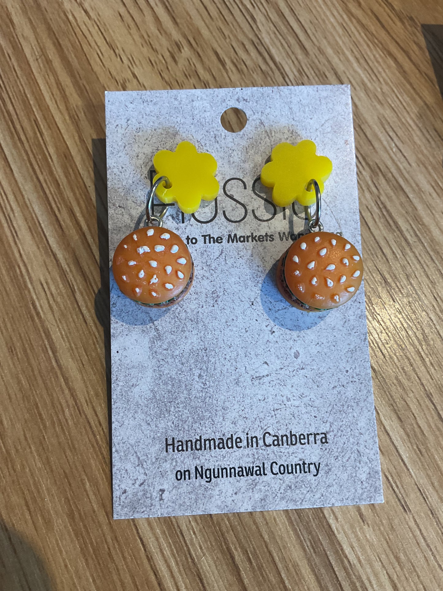 *Earrings Hamburger Dangles