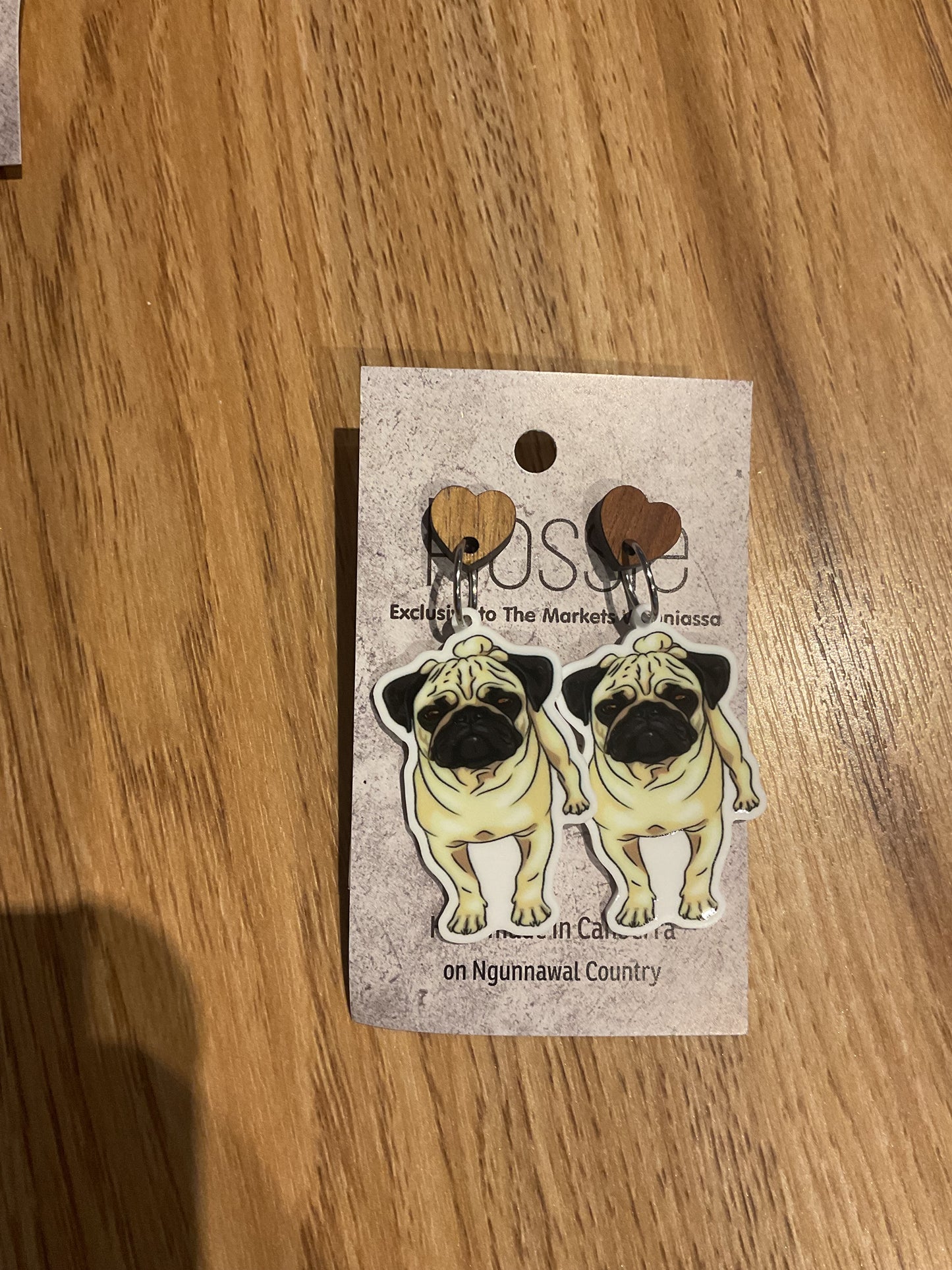 *Earrings Pug Dangles