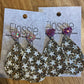 *Earrings Gold Glitter Star Dangles