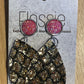 *Earrings Black Gold Glitter Dangles