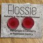 *Earrings Resin Red Studs