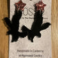 *Earrings Acrylic Black Eagle Dangles