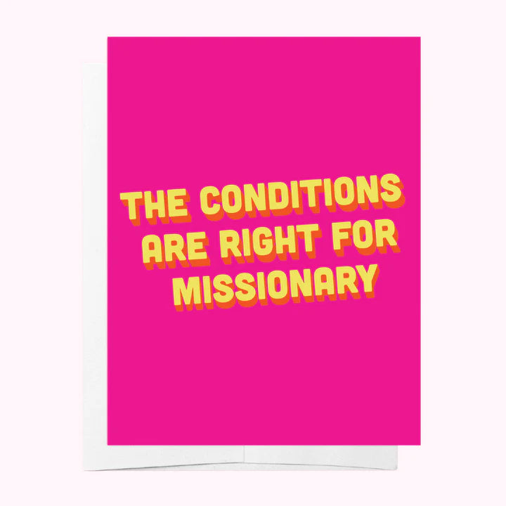 Greeting Card Missionary Conditions