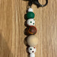 *Beaded Keychain Red and Green