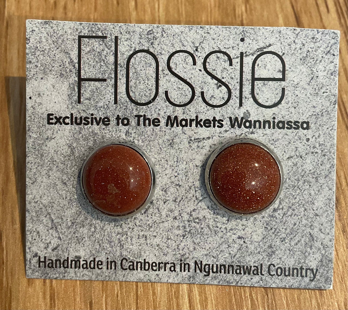 *Earrings Gemstone Dome Studs