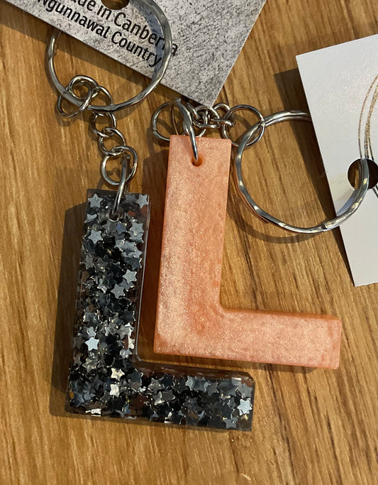*Keychain Resin Letter L