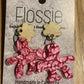 *Earrings Acrylic Pink Pearly Coral Dangles