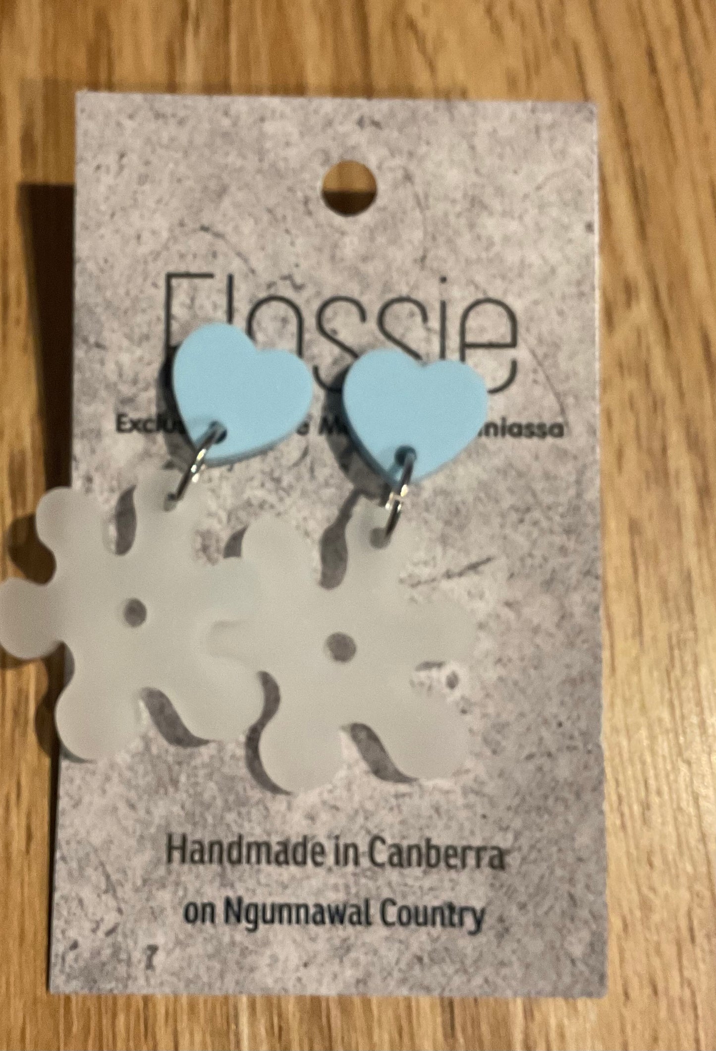 *Earrings Acrylic  Opaque Flower Dangles
