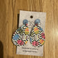 *Earrings Vinyl Easter Egg Print Dangles