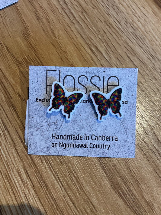 *Earrings Butterfly Studs