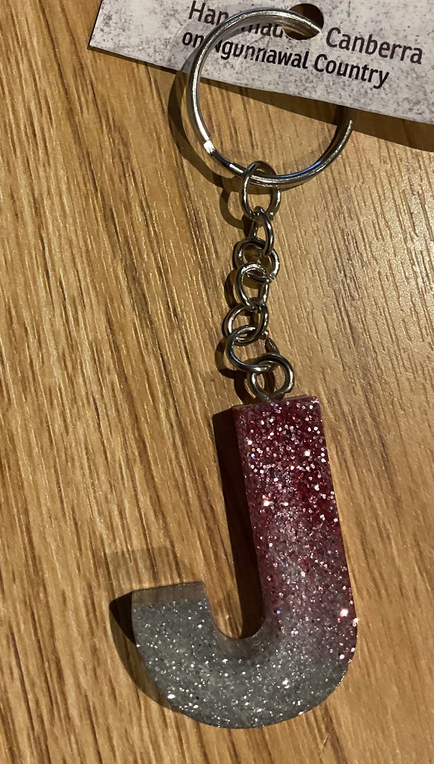 *Keychain Resin Letter J