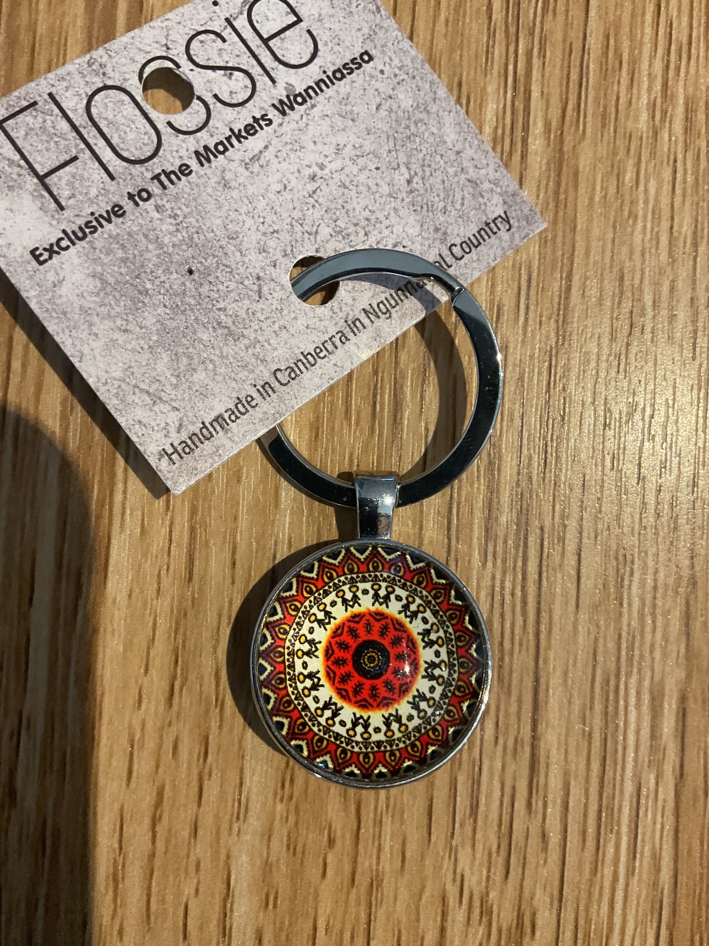 *Glass Dome Keychain Silver