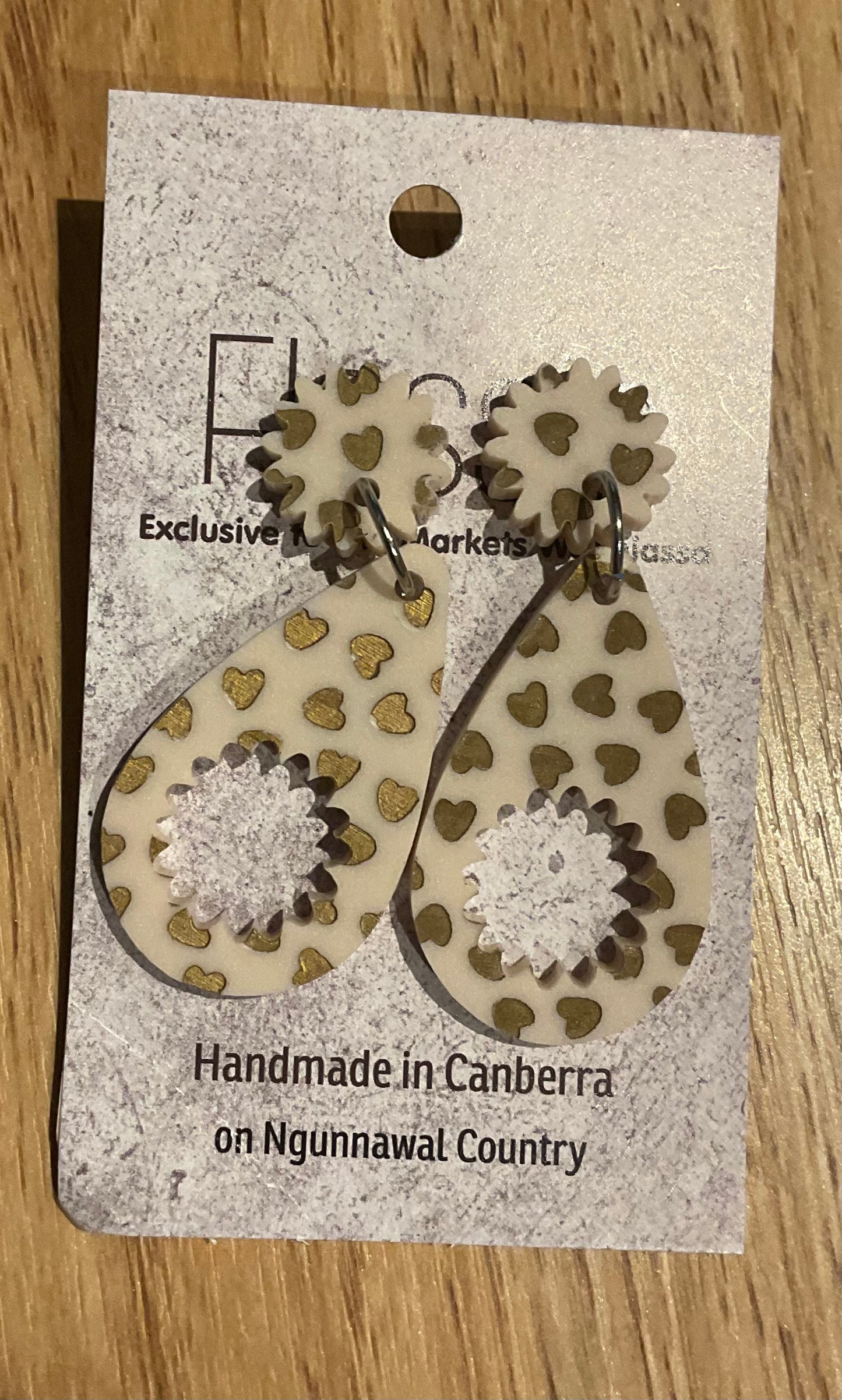 *Earrings Acrylic Hand Painted Dangles