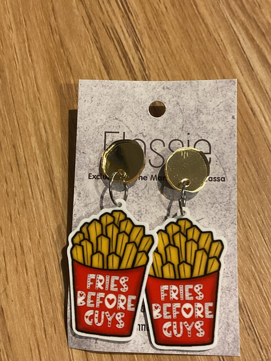 *Earrings Fries Before Guys Dangles