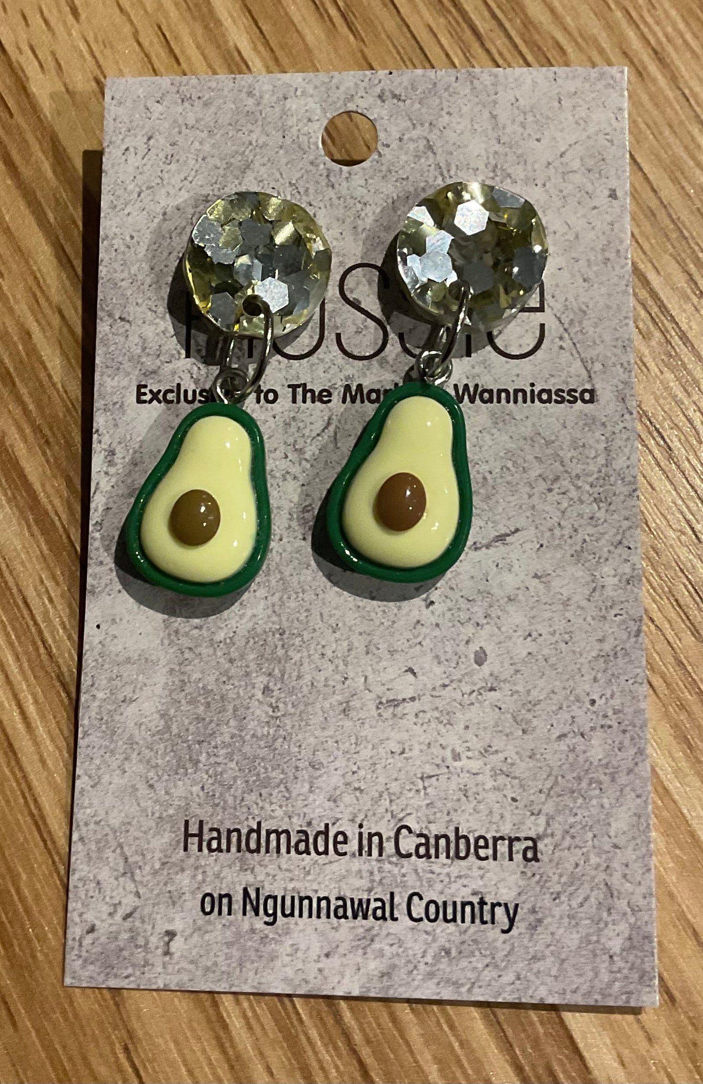 *Earrings Avocado Dangles