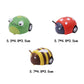 Wooden Pull Back Animal-Bee, Frog and Ladybug