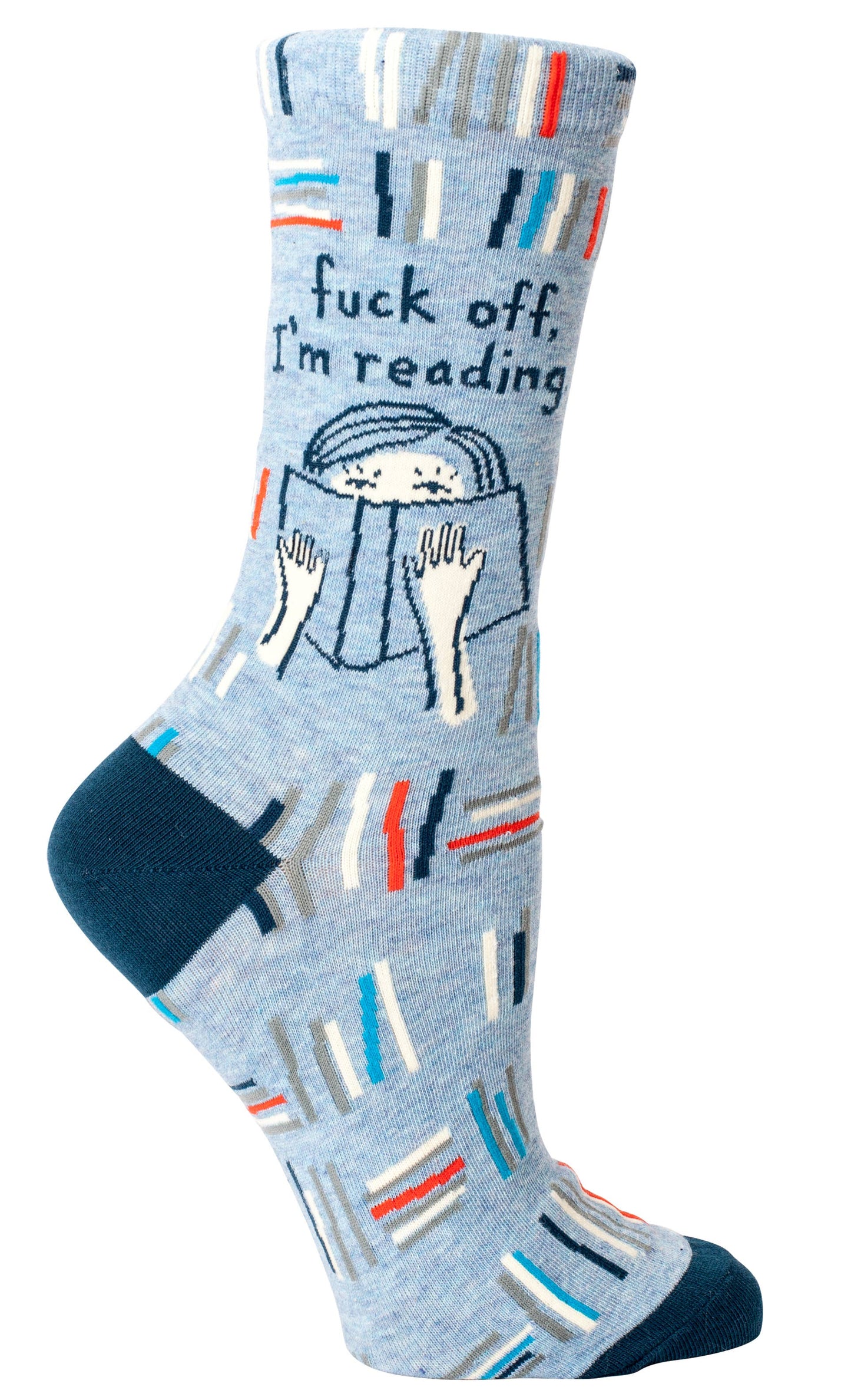 Ladies Crew Socks - F*ck Off, I'm Reading
