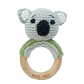 100% Cotton Crochet Ring Rattle - Ozzie Koala