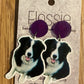 Earrings Border Collie Dangles