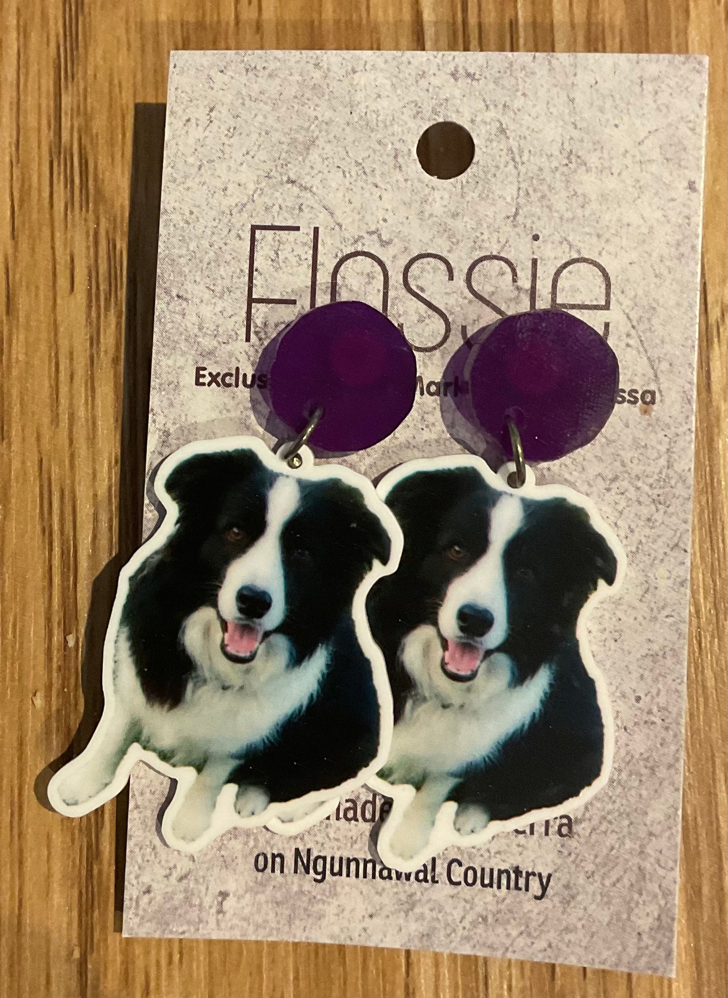 Earrings Border Collie Dangles