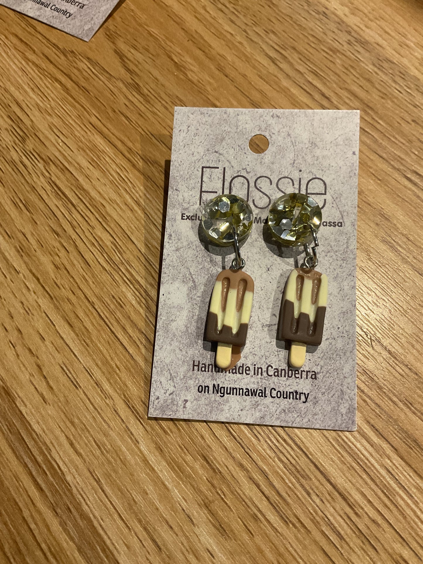 *Earrings Chocolate Ice Cream Dangles