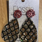 *Earrings Black Gold Glitter Dangles