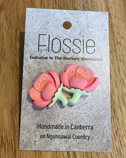 *Earrings Chunky Flower Studs
