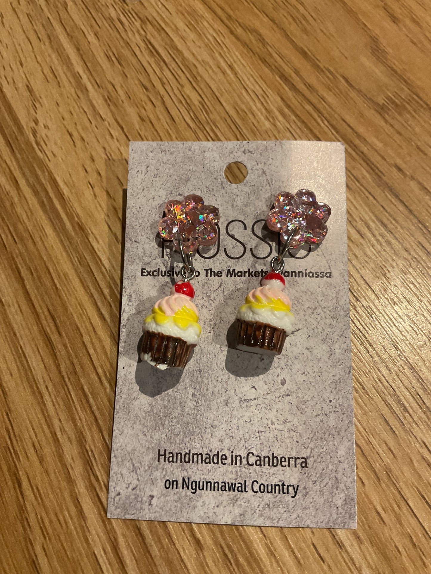 *Earrings Cupcake Dangles