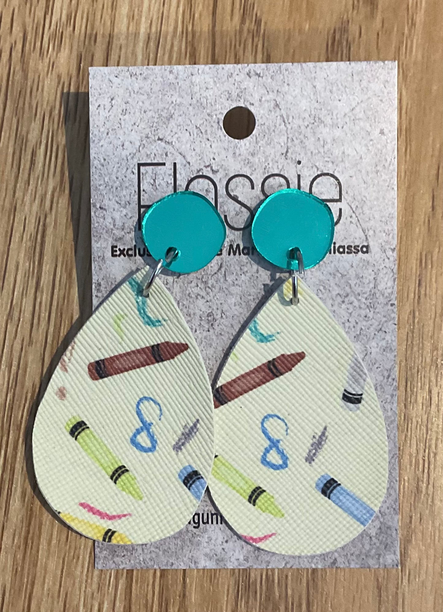 *Earrings Crayon Dangles