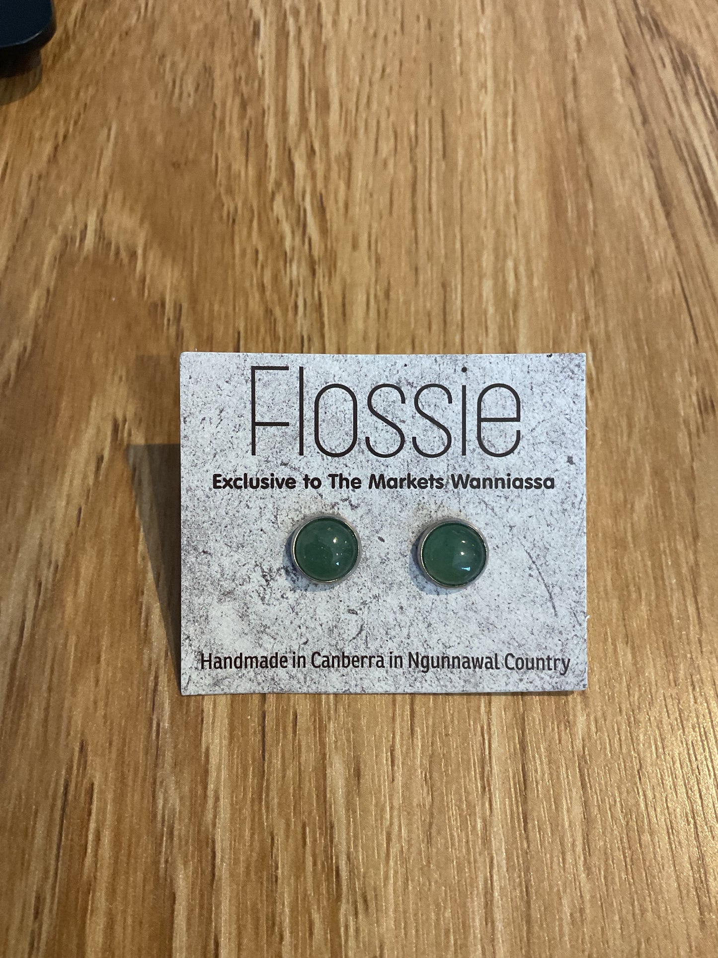 *Earrings Gemstone Dome Studs