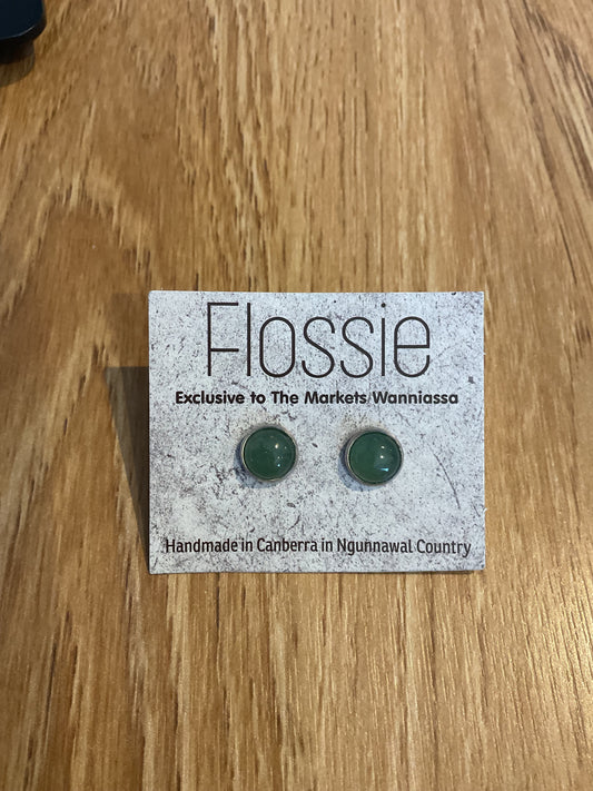 *Earrings Gemstone Dome Studs
