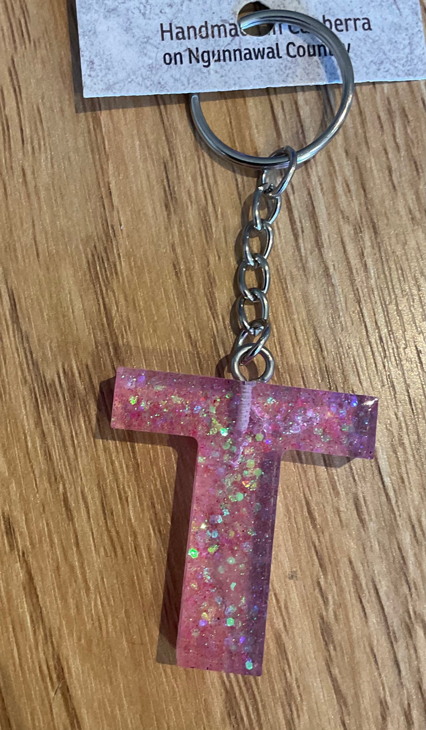 *Keychain Resin Letter T