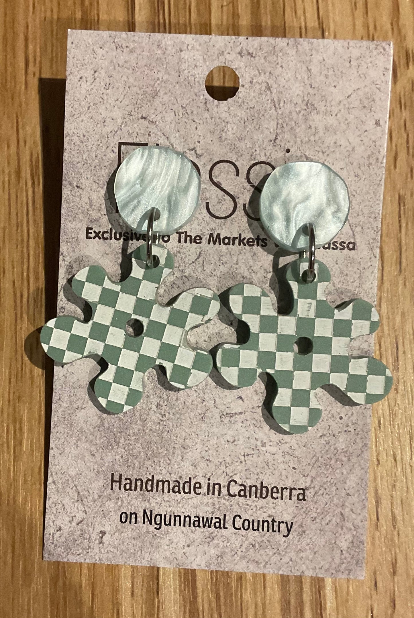*Earrings Acrylic Hand Painted Flower Dangles
