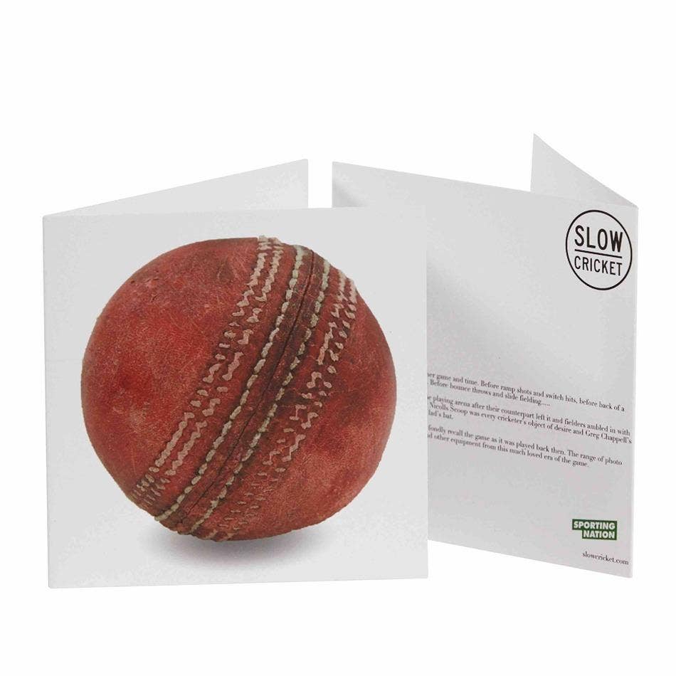 Old Cricket Ball Greeting Card