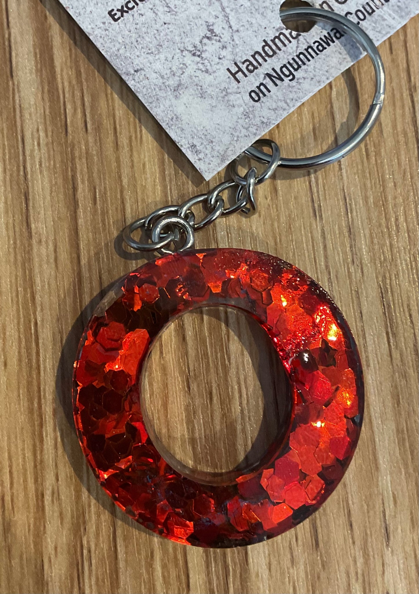 *Keychain Resin Letter O