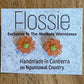 *Earrings Orange Flower Studs