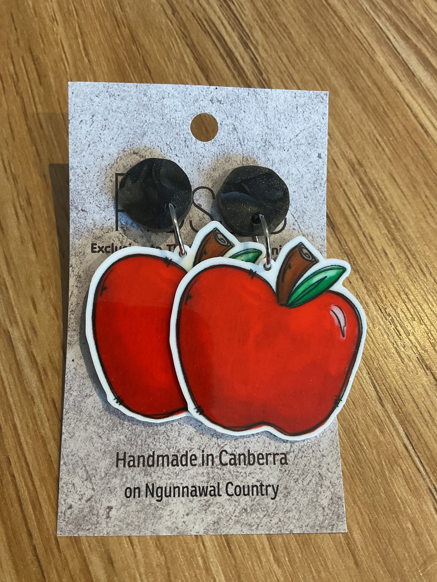 *Earrings Red Apple Dangles