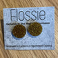 *Earrings Glitter Yellow Studs